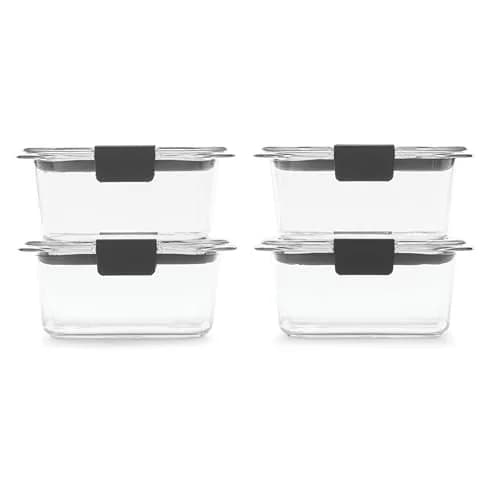 Rubbermaid Brilliance Airtight Food Storage Containers with Lids, Set of 4 (4.7 Cup / 1.1 Litre), BPA-Free Plastic | Stackable Pantry Organizers thumbnail 2