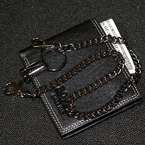 Double K Wallet Chain 21" Black | Heavy Chrome Steel Trucker Leash thumbnail 6