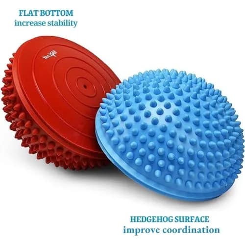 Yes4All Hedgehog Balance Pods Set of 6 with Hand Pump | Core Strength & Stability Trainer for Youth & Adults thumbnail 3