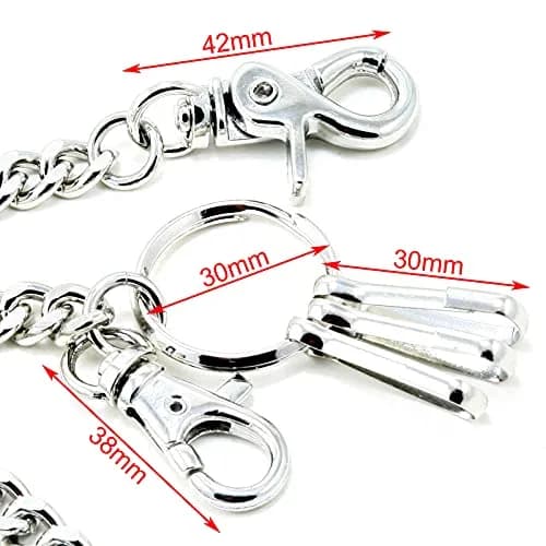 Double K Wallet Chain 21" Silver | Heavy Duty Trucker Style thumbnail 4