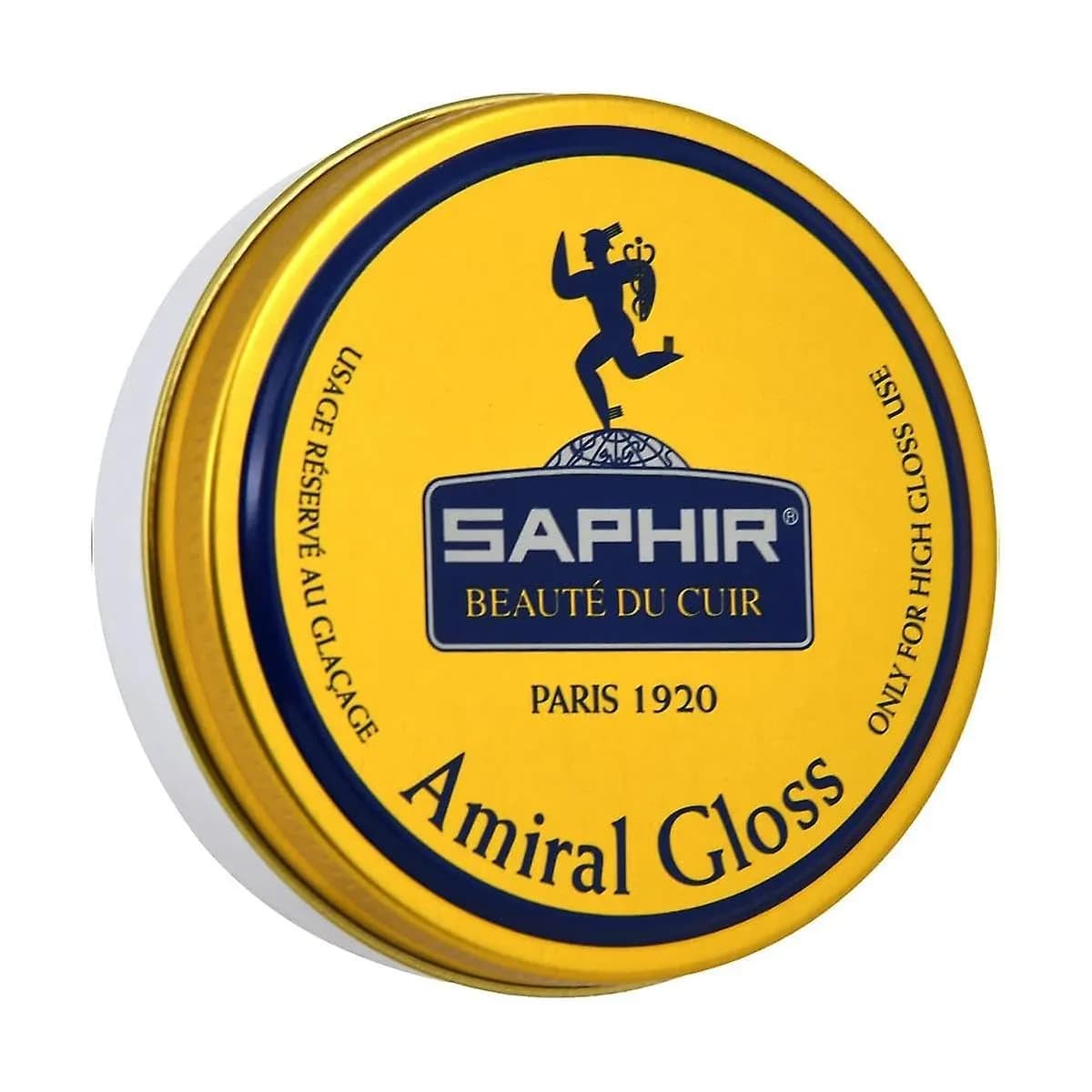 Saphir Amiral Gloss Leather Shoe Care Polish Wax 50 ml (1.7 fl oz) | Creates High Gloss Mirror Shine — Neutral