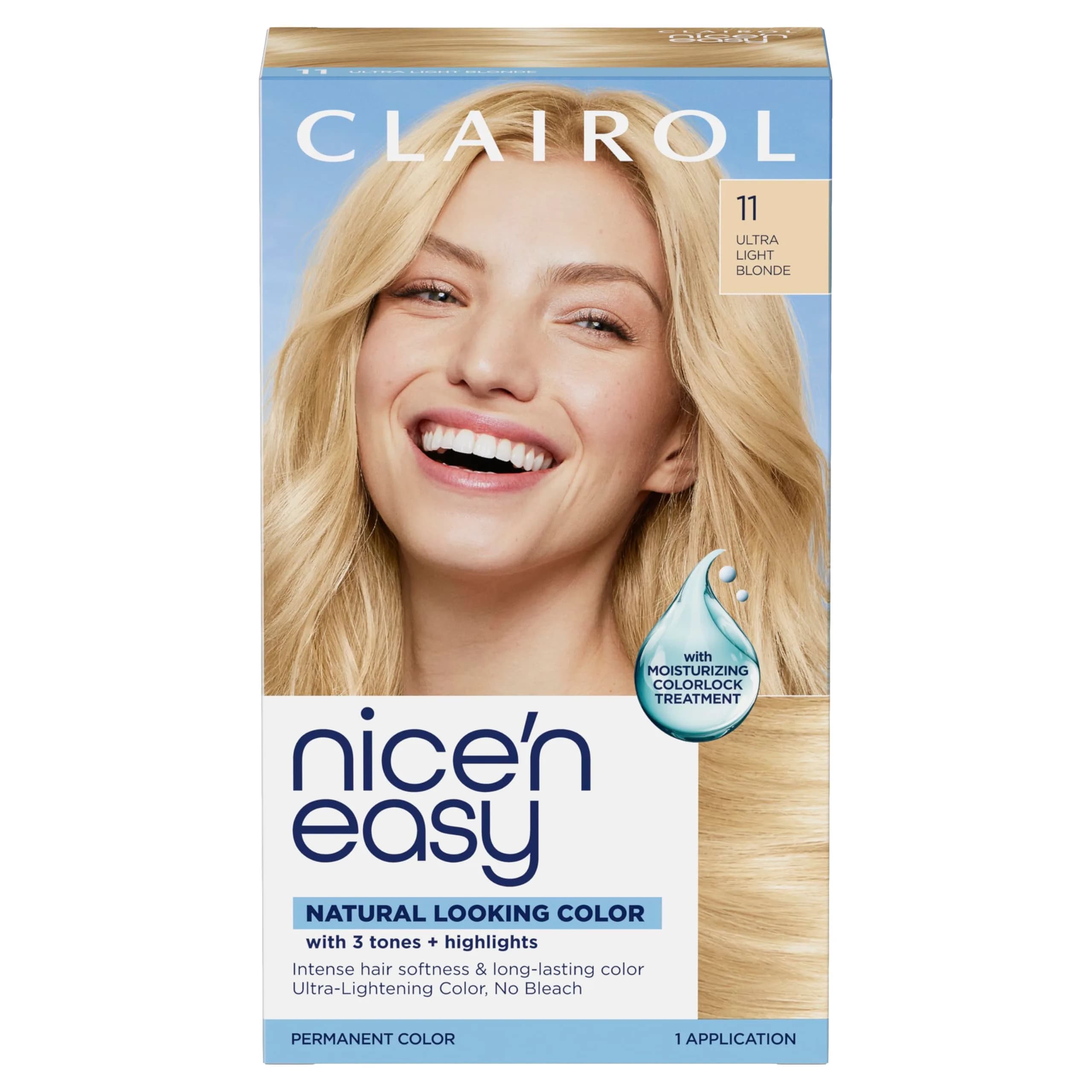 Clairol Nice'n Easy Permanent Hair Dye 11 Ultra Light Blonde | 6.26 Fl Oz (Pack of 1)