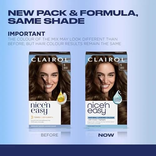 Clairol Nice'n Easy Permanent Hair Dye - 5 Medium Brown, 6.26 Fl Oz (Pack of 1) | 100% Gray Coverage thumbnail 2
