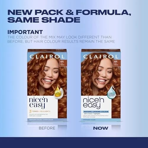 Clairol Nice'n Easy Permanent Hair Dye 6R Light Auburn, 6.26 Fl Oz (Pack of 1) | Rich Auburn Hair Color thumbnail 2