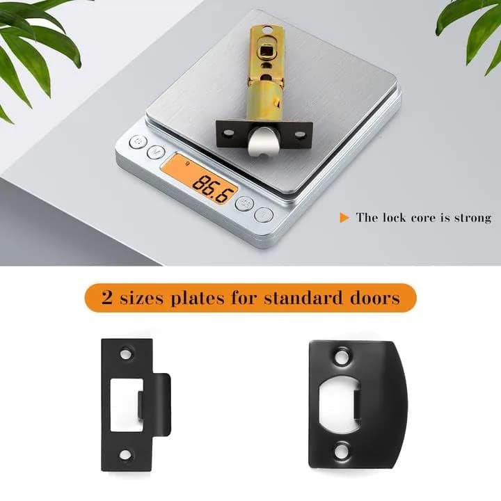 Probrico Interior Privacy Door Handles, Matte Black Square Locking Levers for Bedroom/Bathroom, Heavy Duty Zinc Alloy, 6 Pack thumbnail 5