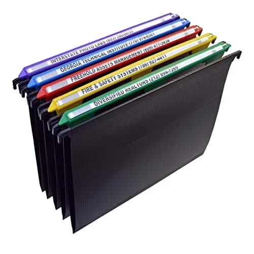 Ultimate Office MagniFile V-Bottom Hanging File Folders, Set of 5 Assorted | Polypropylene, Letter Size, 2" Expansion thumbnail 1