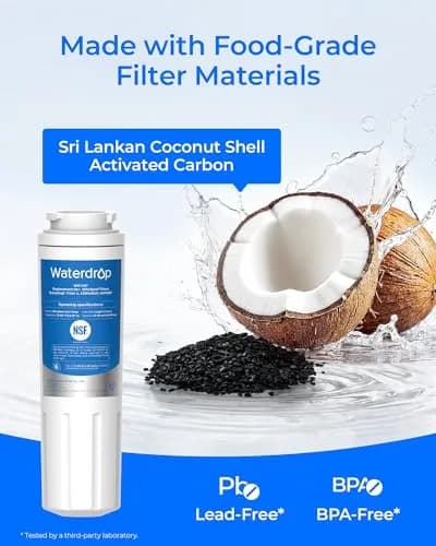 Waterdrop EDR4RXD1 Refrigerator Water Filter Replacement | NSF 42 & 372 Certified, 300 Gallons thumbnail 6