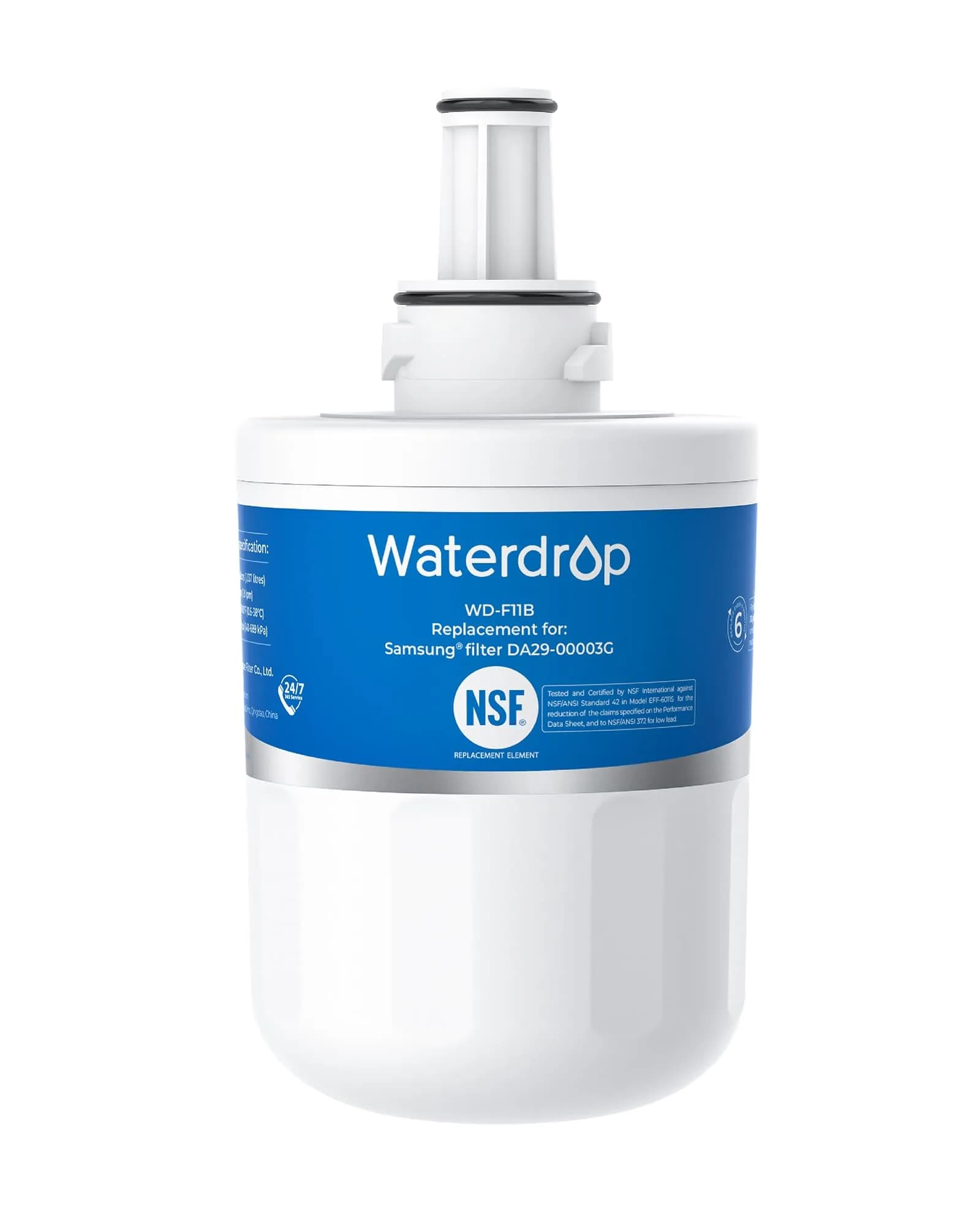 Waterdrop WD-F11B Water Filter 300 Gallons (1 Count) | NSF Certified for Chlorine, Taste & Odor Reduction