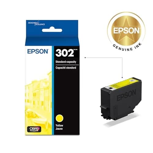 Epson 302 Claria Premium Ink Standard Capacity Yellow Cartridge | Works with Expression XP-6000, 6100 thumbnail 2