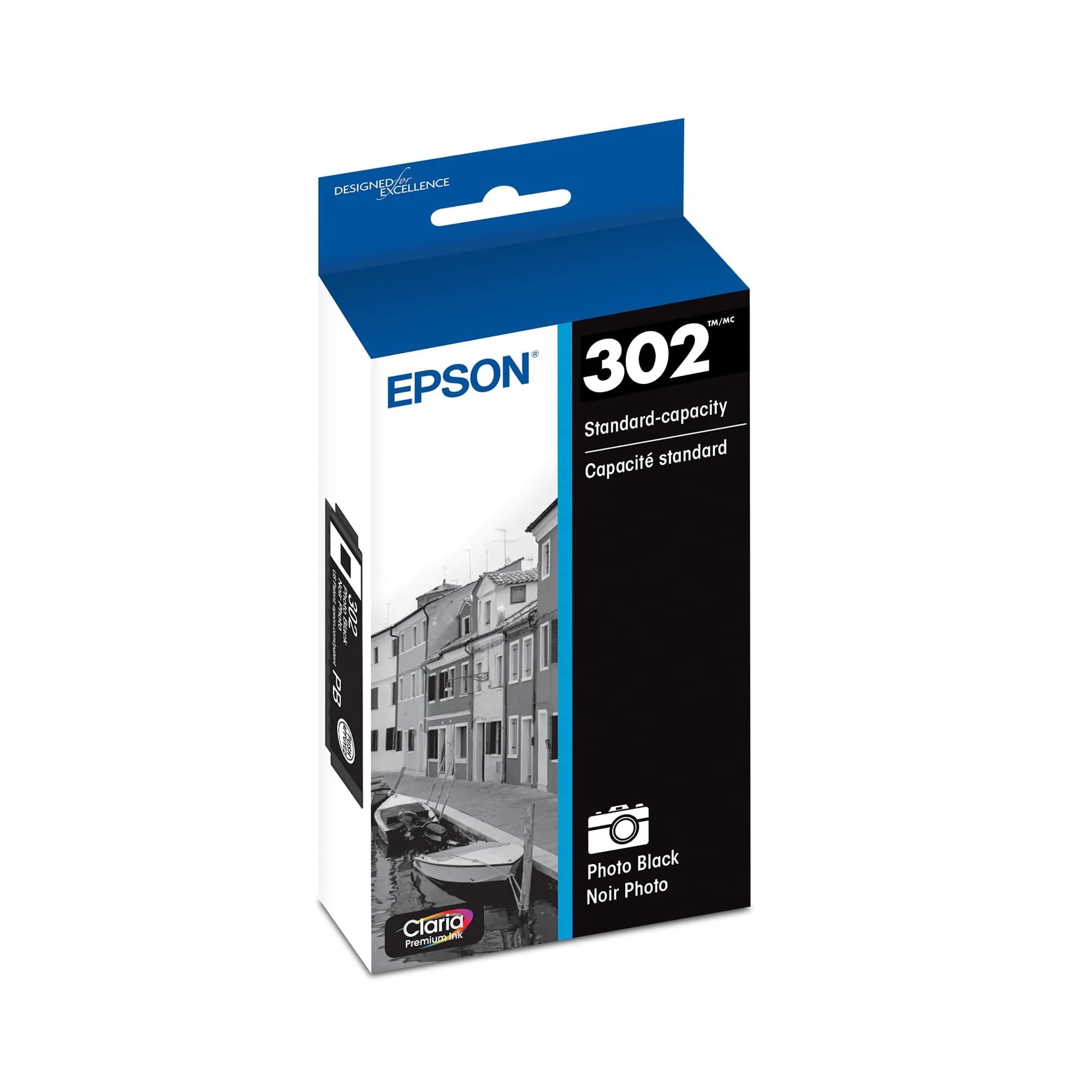 Epson 302 Claria Premium Ink High Capacity Black & Standard Color Cartridge Combo Pack (T302XL-BCS) - 5 Cartridges — Photo Black / Standard Yield