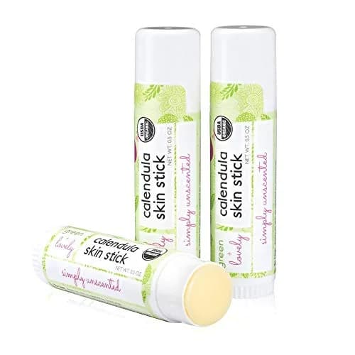 Green + Lovely Calendula Skin Stick Organic Lotion Balm 14.17 g (0.5 oz) | Certified Organic, Unscented, For All Skin Types thumbnail 2