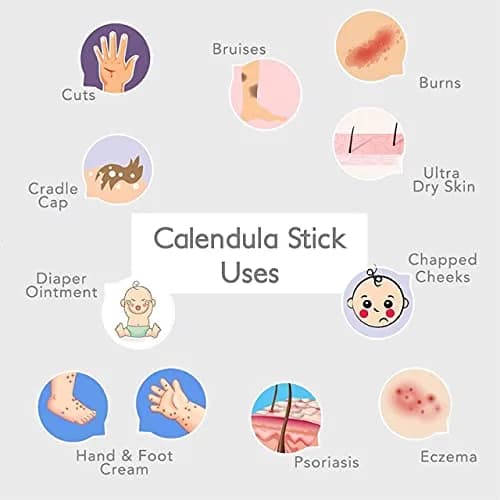 Green + Lovely Calendula Skin Stick Organic Lotion Balm 1 oz (2 Tube Set) | Certified Organic Moisturizing Balm for Sensitive Skin thumbnail 7