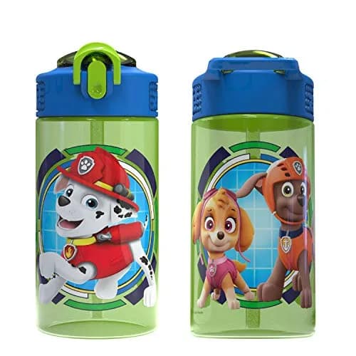 Zak Designs Paw Patrol 16oz (473ml) Leak-Proof Straw Kids Water Bottle | BPA-Free Plastic for Ages 3+ thumbnail 6