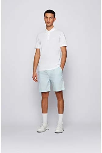 Boss Pallas Short Sleeve Polo Shirt | Classic White Cotton, Regular Fit, Short Sleeve thumbnail 2
