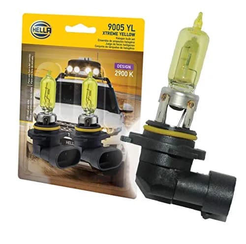 Hella Optilux XY Series Xenon Yellow HB3 9005 Halogen Bulbs, 12V 65W, 2 Pack thumbnail 1