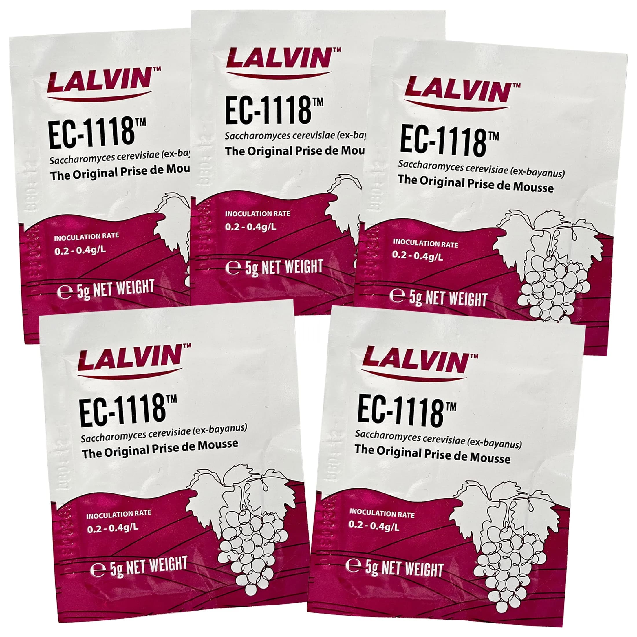 Lalvin EC-1118 Champagne Yeast 5g Sachet | Suitable for Sparkling & Late Harvest Wines - main product image