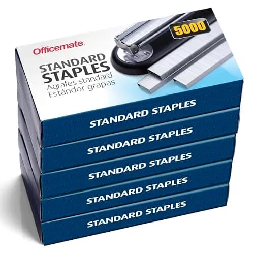 Officemate Standard Staples 1/4-Inch Leg Length, 25,000 Count | Reliable Performance for Everyday Paper Fastening thumbnail 1