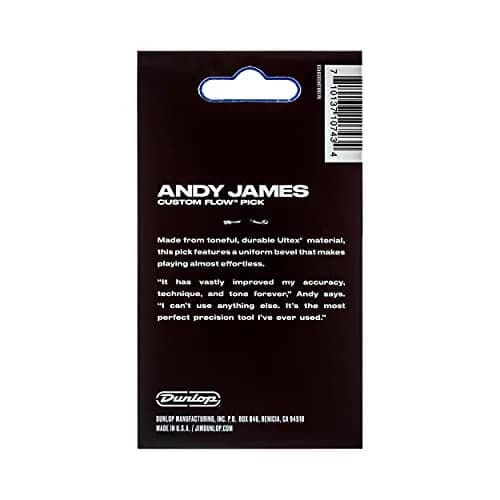 Jim Dunlop Andy Andy James Flow® Jumbo Pick 2.0MM | Rich, Powerful Tone for Guitarists thumbnail 5
