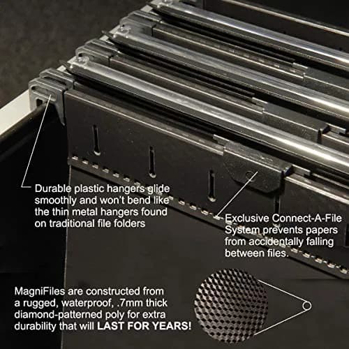 Ultimate Office MagniFile 2" Box-Bottom Hanging File Folders, Set of 2 Black | 50.8 mm Capacity thumbnail 5