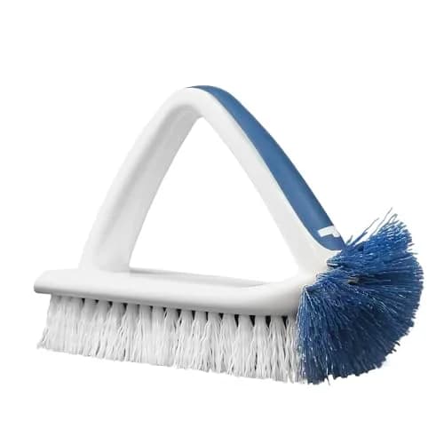 Unger 2-in-1 Bath and Tile Scrubber Brush Tool, 1 Count | Rounded Bristles for Bathroom Scrubbing thumbnail 1