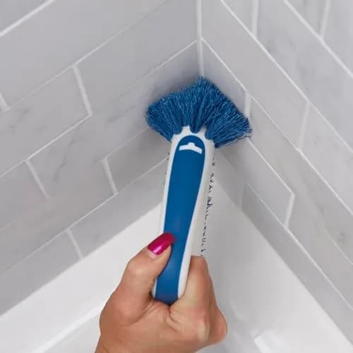 UNGER 2-in-1 Grout & Corner Scrubber Brush Tool | 360° Deep Cleaning for Bathrooms & Tiles thumbnail 5