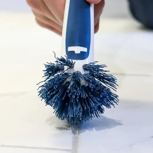 UNGER 2-in-1 Grout & Corner Scrubber Brush Tool | 360° Deep Cleaning for Bathrooms & Tiles thumbnail 2