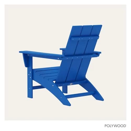 Polywood Modern Adirondack Chair – All-Weather Outdoor HDPE, Fade-Resistant, 32in Deep | Durable Patio Seating thumbnail 5