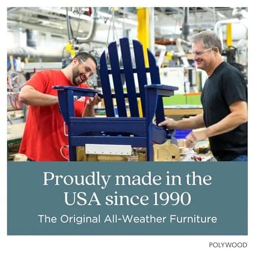 Polywood Modern Adirondack Chair – All-Weather Outdoor HDPE, Fade-Resistant, 32in Deep | Durable Patio Seating thumbnail 8