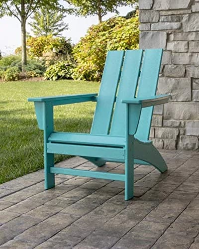 Polywood Modern Adirondack Chair – All-Weather Outdoor HDPE, Fade-Resistant, 32in Deep | Durable Patio Seating thumbnail 2