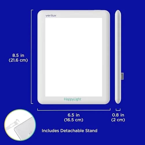 Verilux HappyLight Lucent Light Therapy Lamp, 10,000 Lux, UV-Free LED | Portable, Full Spectrum Mood & Sleep Support thumbnail 7
