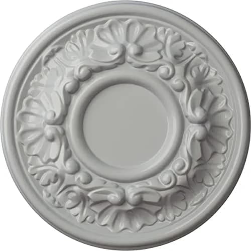 Ekena Millwork Odessa Ceiling Medallion Frost | Hand Carved, Lightweight & Ready to Paint thumbnail 1