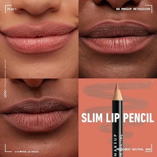 NYX PROFESSIONAL MAKEUP Slim Lip Pencil, Peakaboo Neutral | Long-Lasting Creamy Lip Liner (0.04oz) thumbnail 4