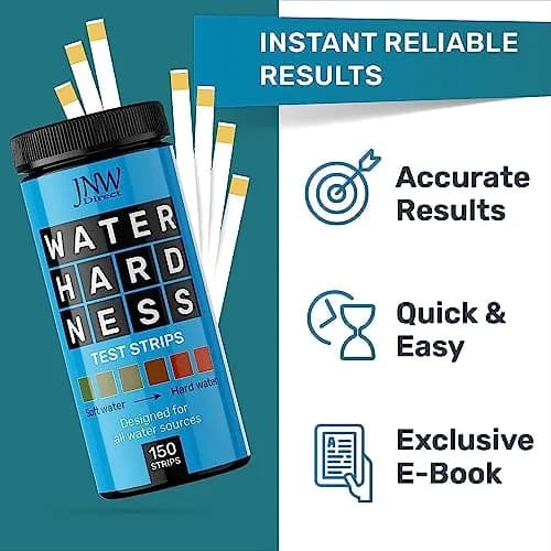 JNW Direct Water Hardness Test Strips 150 Count | Test Tap, Well, Softened Water thumbnail 2