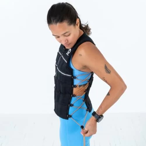 Hyperwear Hyper Vest ELITE Thin Weighted Vest, Black, M, 20 lb | Comfortable, Adjustable, USA Steel Weights thumbnail 5