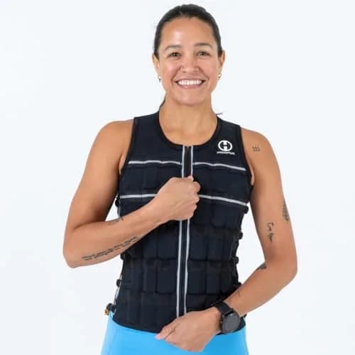 Hyperwear Hyper Vest ELITE Thin Weighted Vest, Black, M, 20 lb | Comfortable, Adjustable, USA Steel Weights thumbnail 6