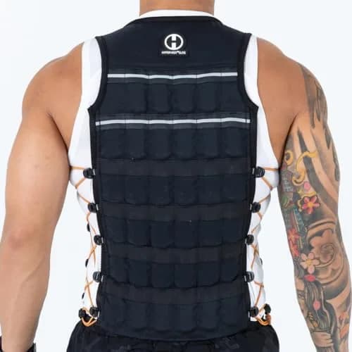 Hyperwear Hyper Vest ELITE Thin Weighted Vest, Black, M, 20 lb | Comfortable, Adjustable, USA Steel Weights thumbnail 7