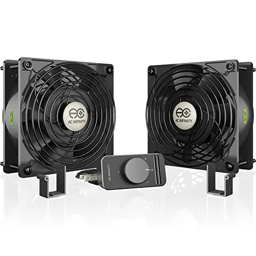 AC Infinity AXIAL S1238D Dual 120mm Muffin Fan with Speed Controller | High Airflow, UL Certified thumbnail 1