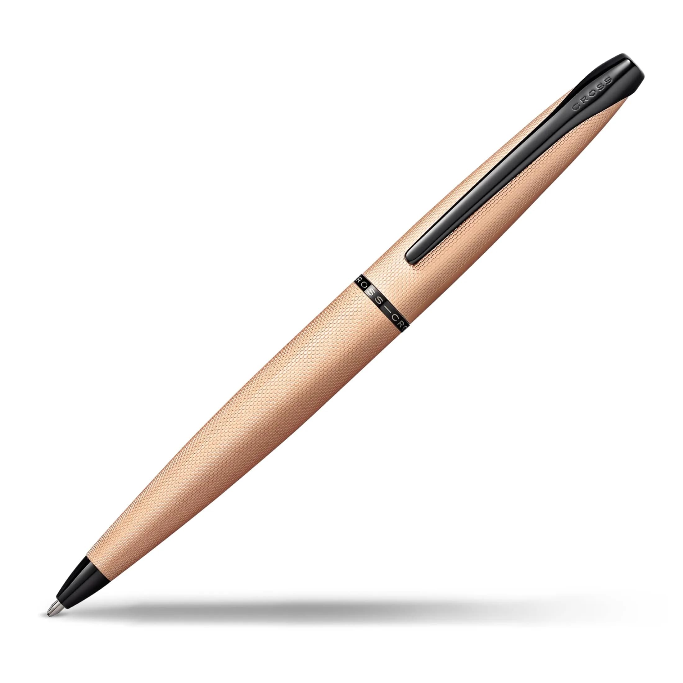 Cross ATX Basalt Black Ballpoint Pen, Medium Point, Black Ink | Professional Writing Instrument — Sandblasted Rose Gold / Ballpoint Pen