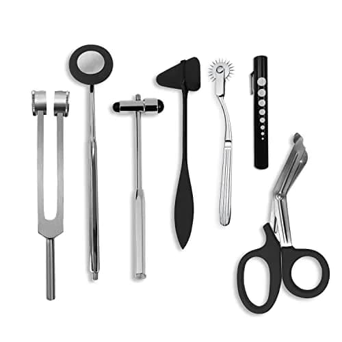 SurgicalOnline 7-Piece Neurological Reflex Hammer & Diagnostic Kit | Stainless Steel & Aluminum Alloy thumbnail 1