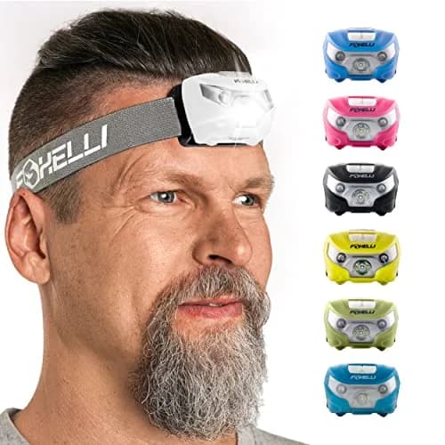 Foxelli USB-C Rechargeable LED Headlamp – Super Bright, Lightweight Head Lamp for Running, Camping, Hiking & Work – Comfortable Fit for Adults & Kids thumbnail 9