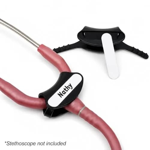 Specialist ID Black 10 Pack Universal Stethoscope Yoke ID Tag | Compatible with Cardiology Stethoscopes thumbnail 3