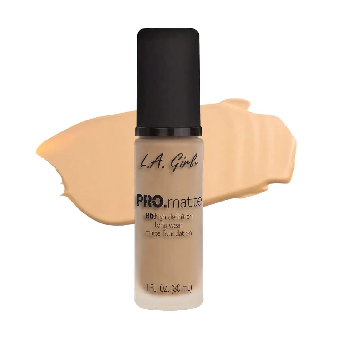 L.A. Girl PRO.Matte Foundation Natural GLM674 18 ml (0.6 Fl Oz) | Matte Finish for All Skin Types — Bisque