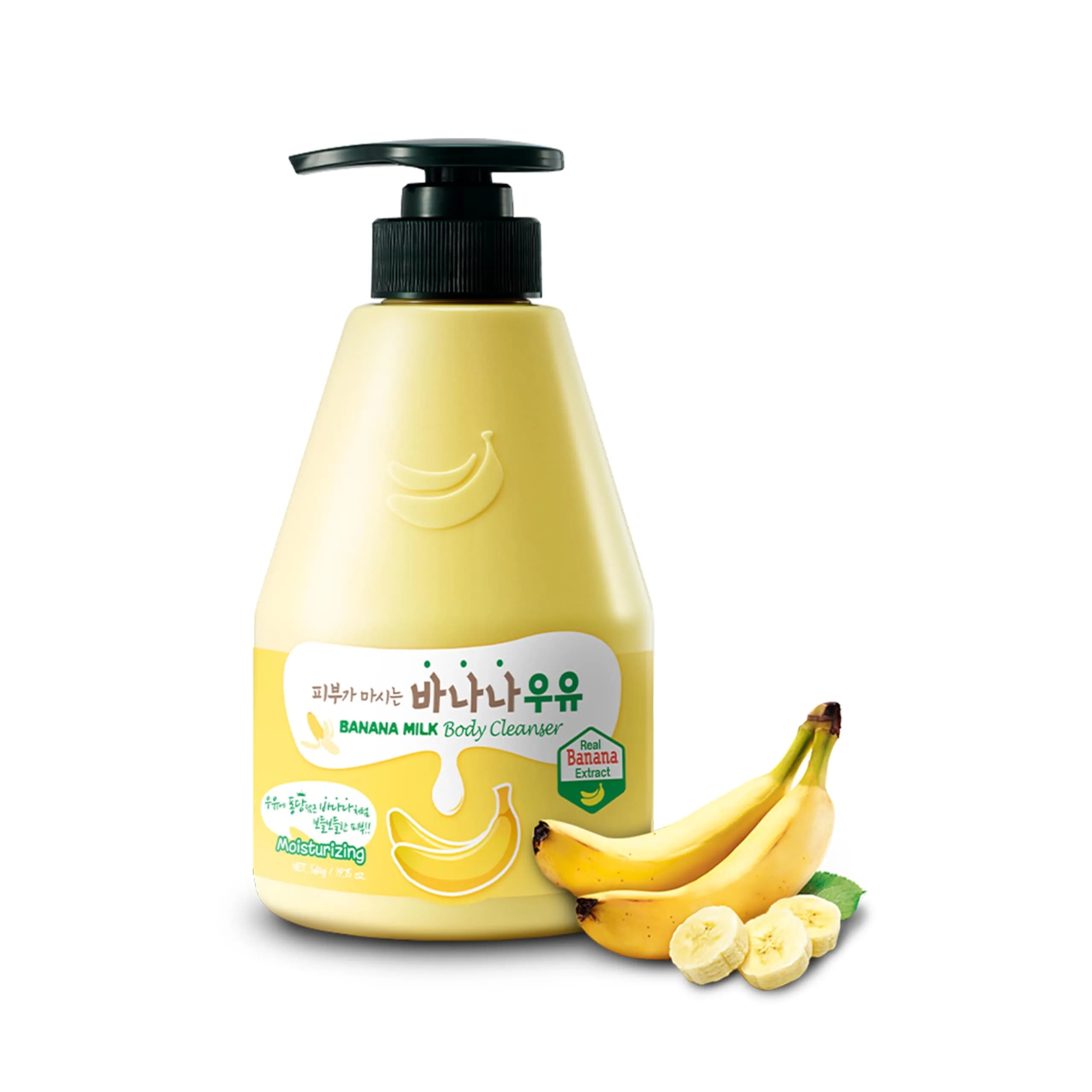 Kwailnara Strawberry Milk Body Wash 560ml (19.75 Fl Oz) | Korean Body Cleanser for Hydrated & Smooth Skin — Banana