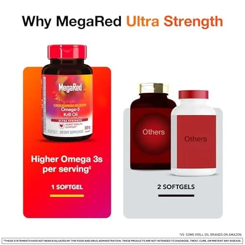MegaRed Antarctic Krill Oil 1000mg Softgels (60 Count) thumbnail 6