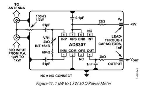 Walfront RF Signal Power Meter Logarithmic Detector -74dBm to 18dBm | 1MHz-600MHz Frequency Range thumbnail 4