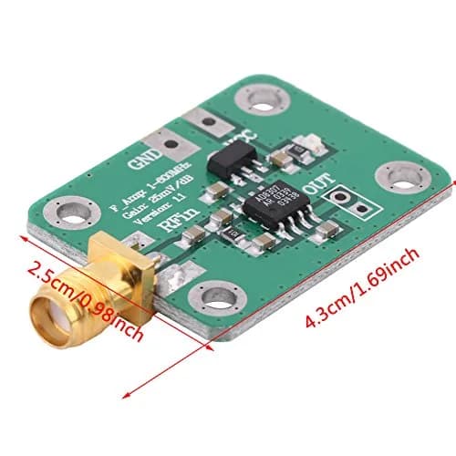 Walfront RF Signal Power Meter Logarithmic Detector -74dBm to 18dBm | 1MHz-600MHz Frequency Range thumbnail 2