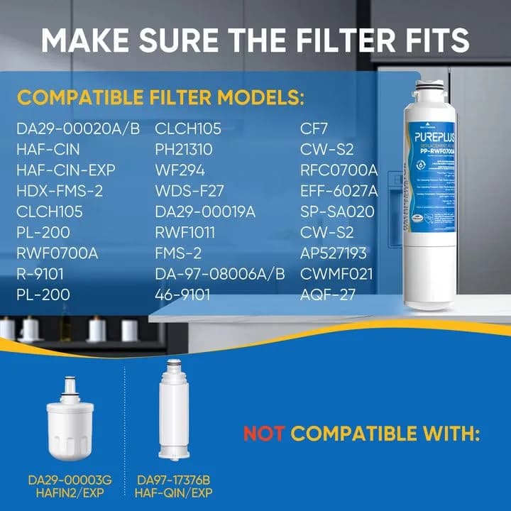 PUREPLUS RWF0700A Water Filter Replacement for Samsung HAF-CIN/EXP | NSF Certified, 3 Pack thumbnail 3
