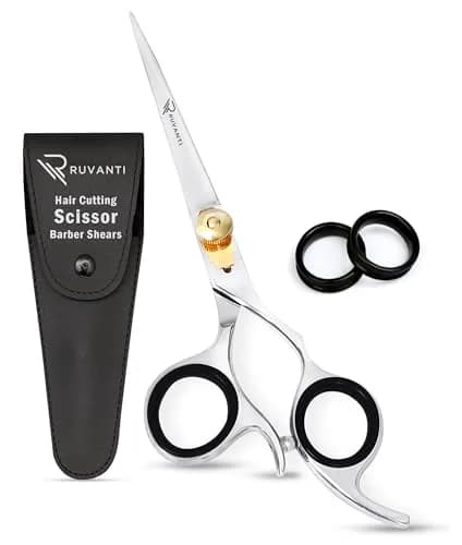 RUVANTI Professional Hair Cutting Shears 6.5" Japanese Steel | Precision Barber Scissors for Salon & Home Use thumbnail 1