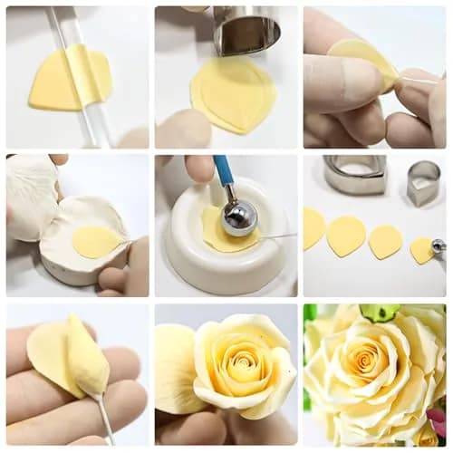 KALAIEN 23pcs Rose Petal Cutter Set for Fondant & Gum Paste | Stainless Steel Flower Moulds thumbnail 4