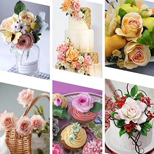 KALAIEN 23pcs Rose Petal Cutter Set for Fondant & Gum Paste | Stainless Steel Flower Moulds thumbnail 9